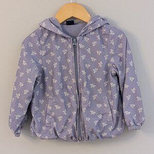 2/$40 🧡 Lilac Floral Gap Lined Zip Up Jacket